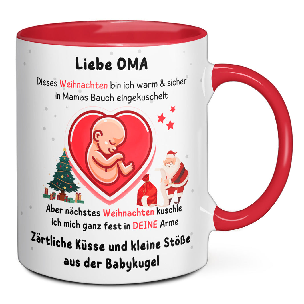 Tasse - Liebe OMA dieses Weihnachten bin ich in Mamas Bauch