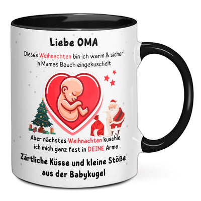 Tasse - Liebe OMA dieses Weihnachten bin ich in Mamas Bauch