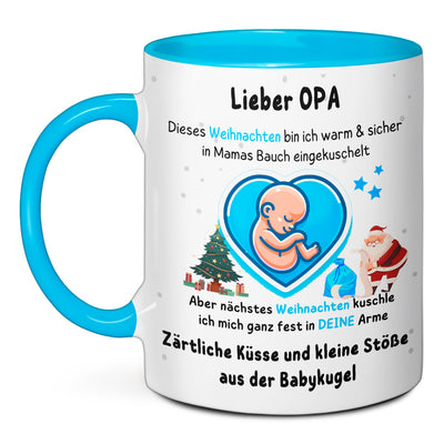 Tasse - Lieber Opa dieses Weihnachten bin ich in Mamas Bauch