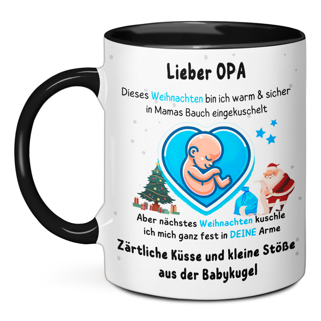 Tasse - Lieber Opa dieses Weihnachten bin ich in Mamas Bauch