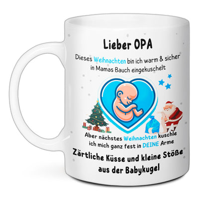 Tasse - Lieber Opa dieses Weihnachten bin ich in Mamas Bauch