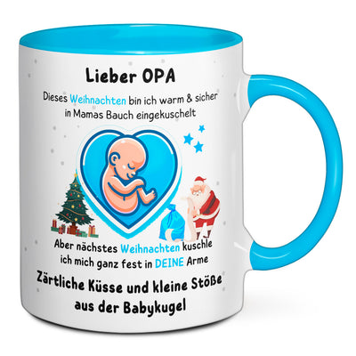 Tasse - Lieber Opa dieses Weihnachten bin ich in Mamas Bauch