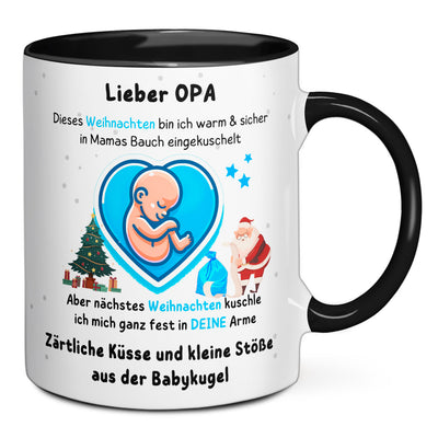 Tasse - Lieber Opa dieses Weihnachten bin ich in Mamas Bauch