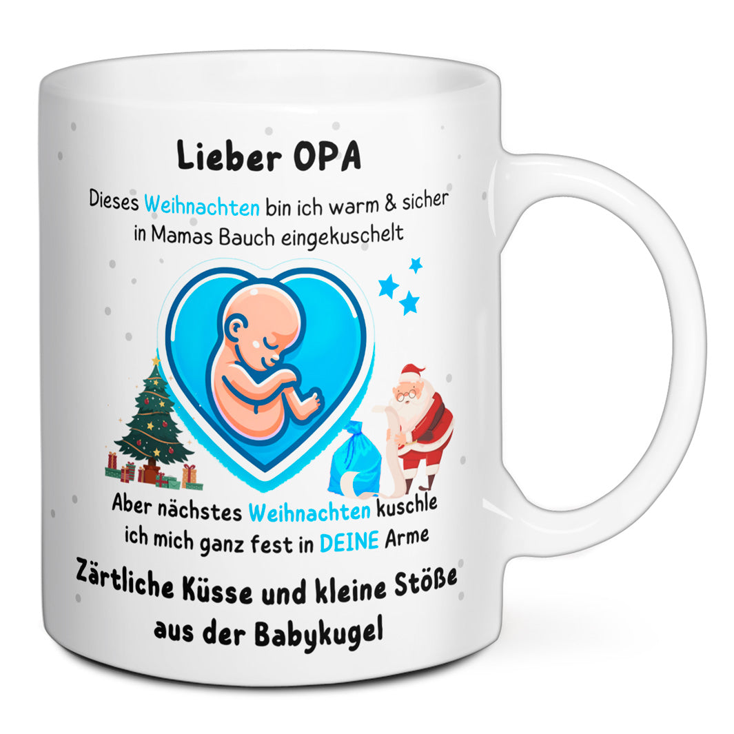 Tasse - Lieber Opa dieses Weihnachten bin ich in Mamas Bauch