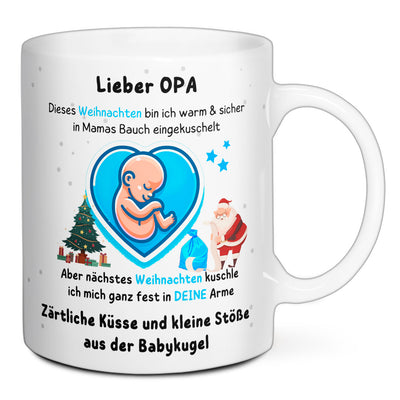 Tasse - Lieber Opa dieses Weihnachten bin ich in Mamas Bauch