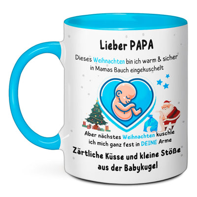 Tasse - Lieber Papa dieses Weihnachten bin ich in Mamas Bauch