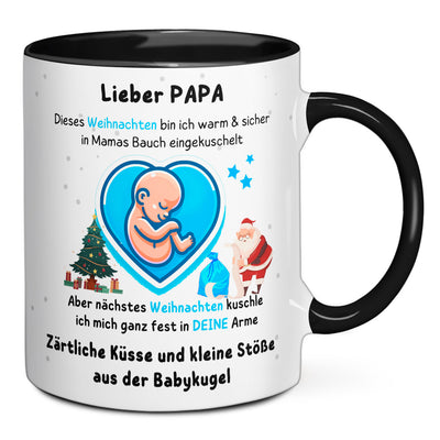 Tasse - Lieber Papa dieses Weihnachten bin ich in Mamas Bauch