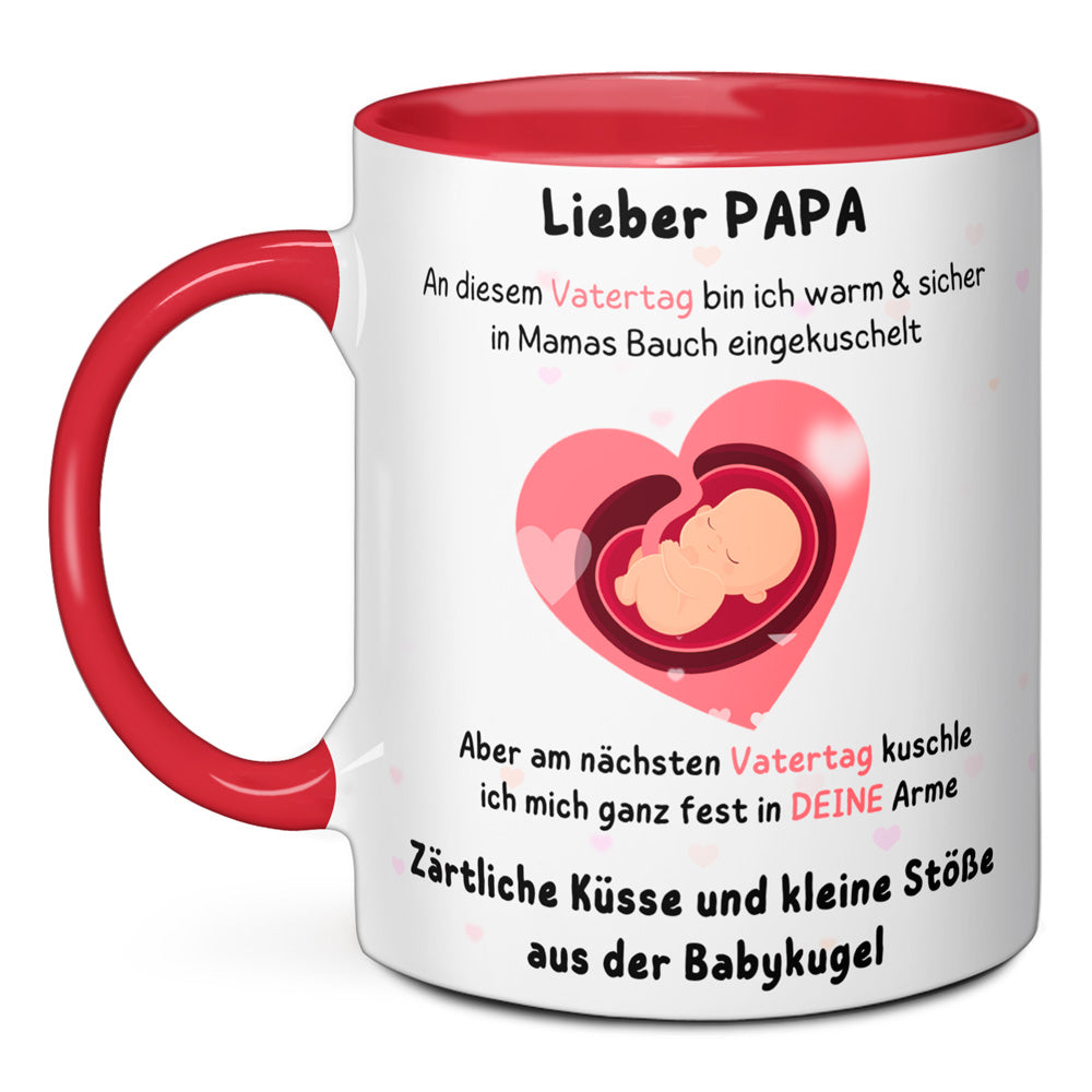 Tasse - Lieber Papa an diesem Vatertag bin ich in Mamas Bauch