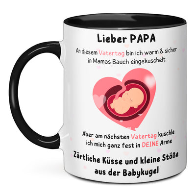 Tasse - Lieber Papa an diesem Vatertag bin ich in Mamas Bauch