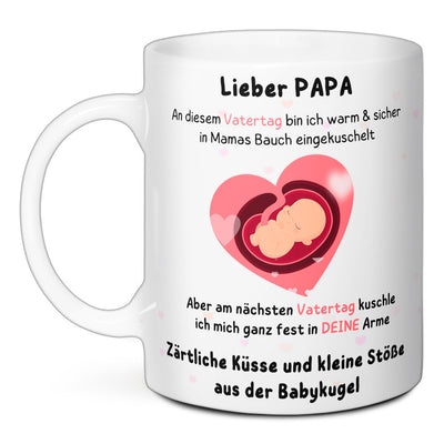 Tasse - Lieber Papa an diesem Vatertag bin ich in Mamas Bauch