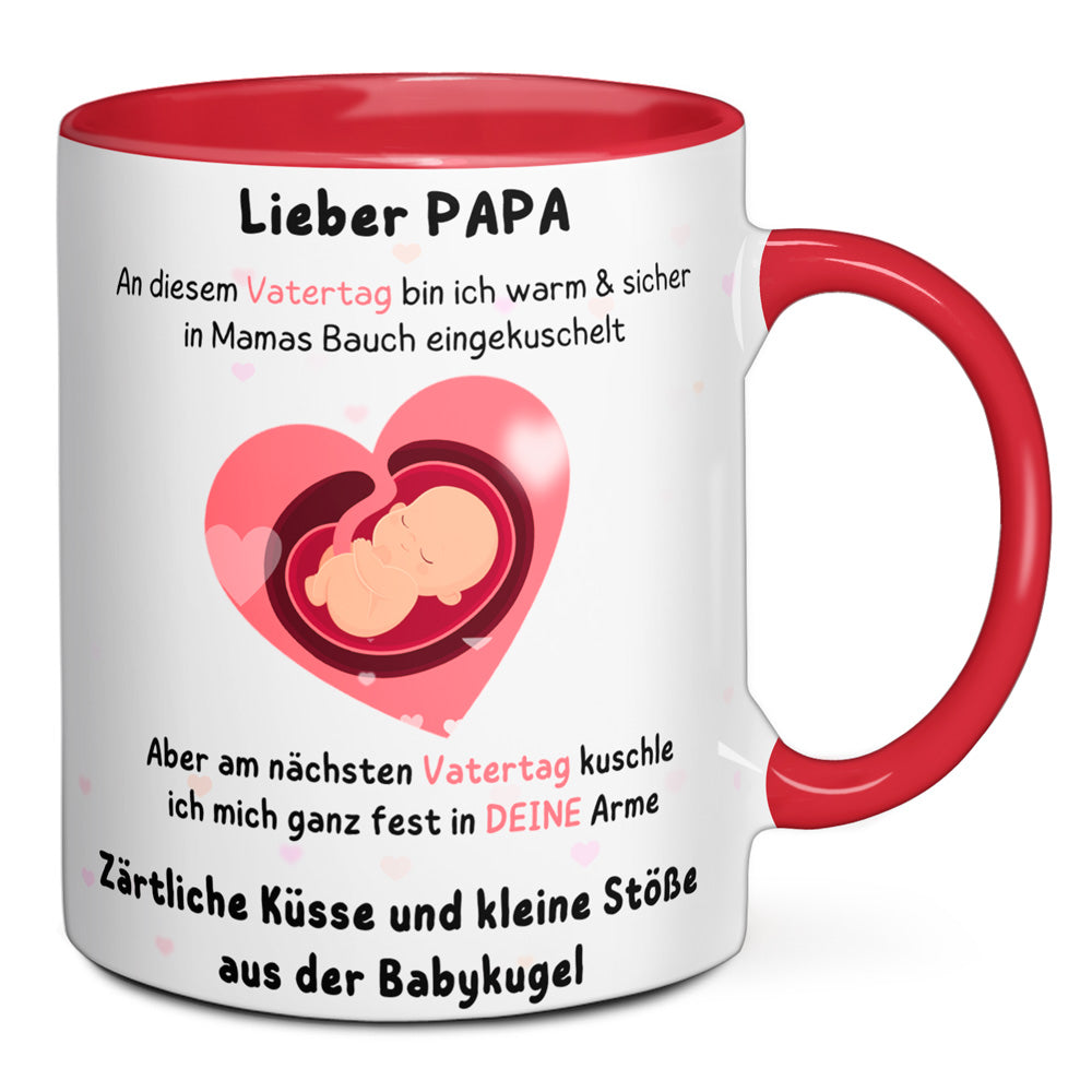 Tasse - Lieber Papa an diesem Vatertag bin ich in Mamas Bauch