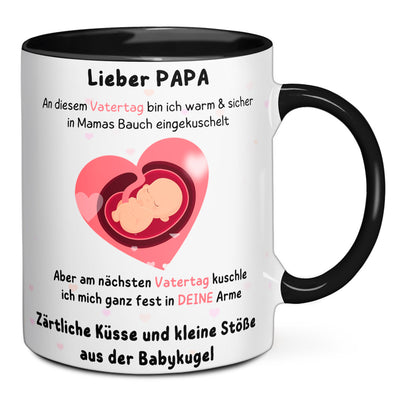 Tasse - Lieber Papa an diesem Vatertag bin ich in Mamas Bauch