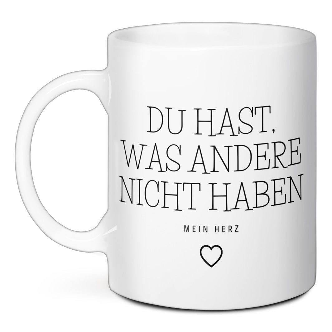 Tasse - Du hast mein Herz