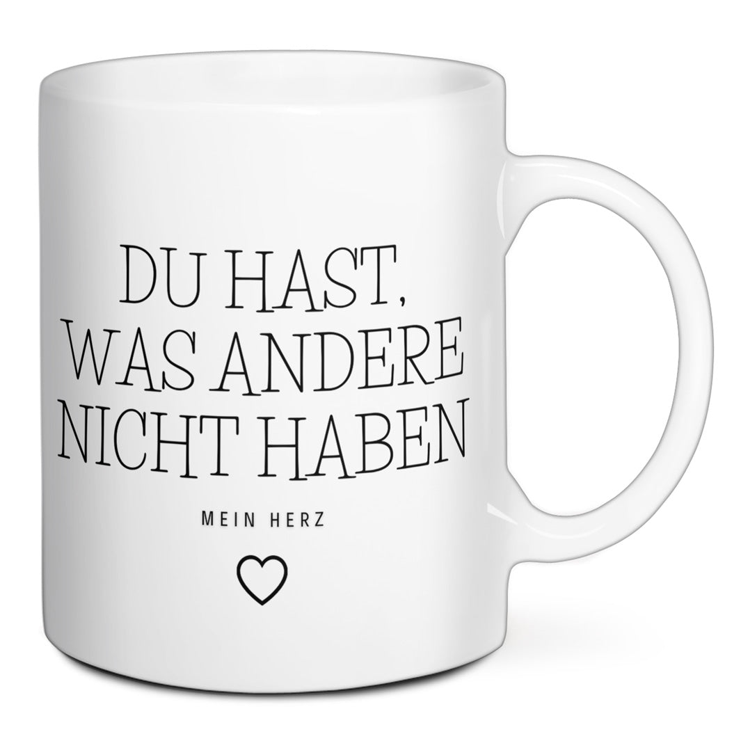 Tasse - Du hast mein Herz